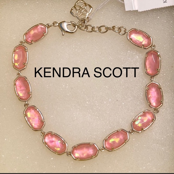NWT Kendra Scott RARE & Retired Grayson Bracelet Iridescent Coral Illusion Gold! - Picture 4 of 16